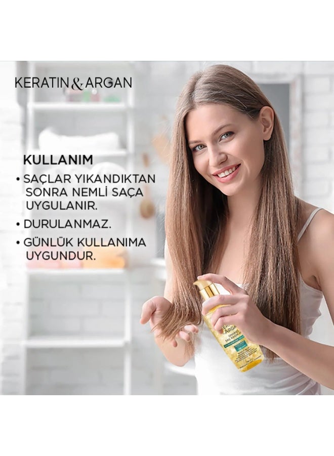Bioxcin Keratin Argan Repair Hair Oil 150ml for Damaged, Dull Hair - Image 3
